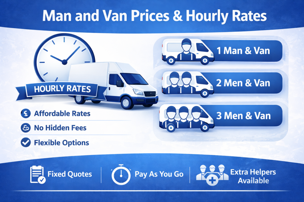 Image Alt:
Infographic explaining man and van Beckenham pricing factors
