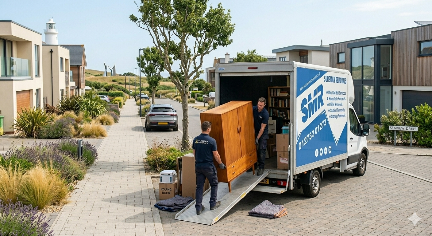 Man and Van Stoke Newington team loading furniture into removal van in N16