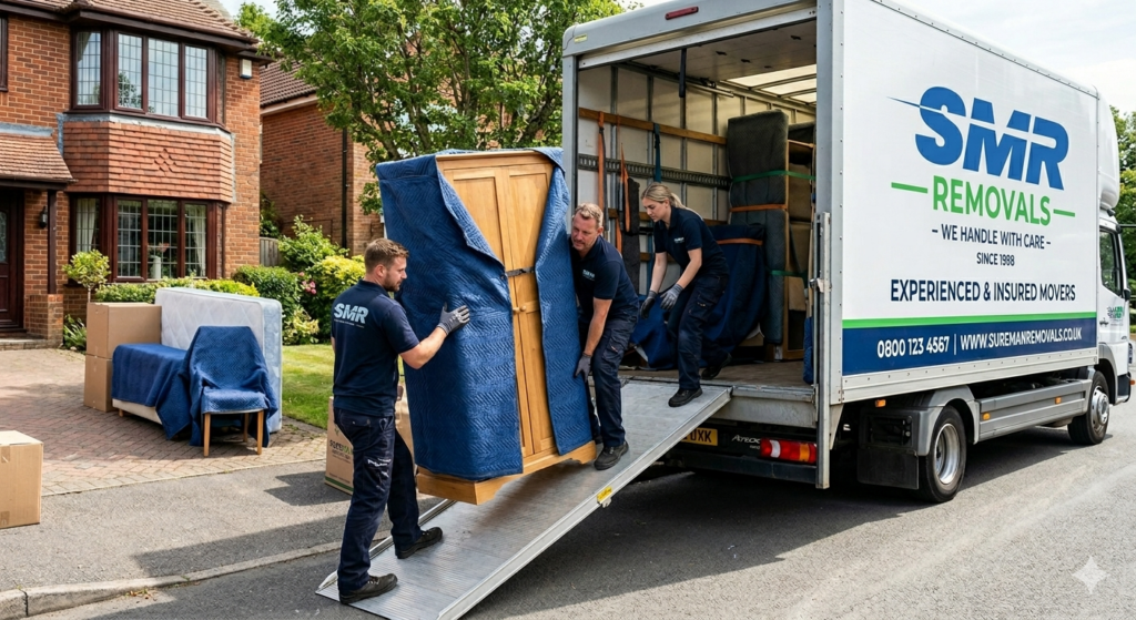 Professional movers in Rainham loading van"