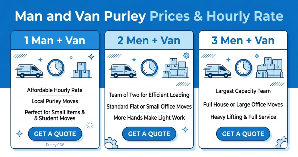 man and van Purley prices hourly rate infographic CR8 removals