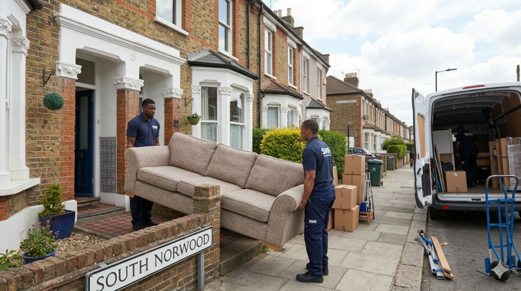 Same day man and van South Norwood delivering single sofa item