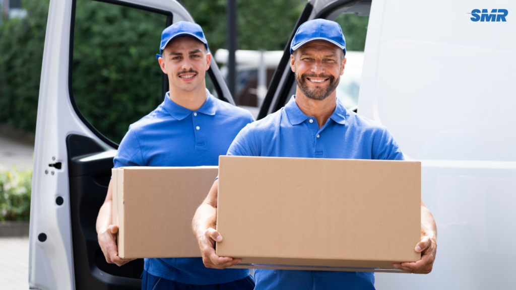 Man and van team loading furniture in Acton London day and night service