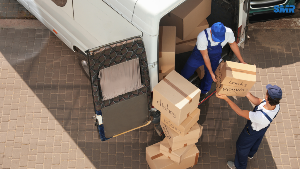 Man and van team unloading furniture in Forest Gate E7