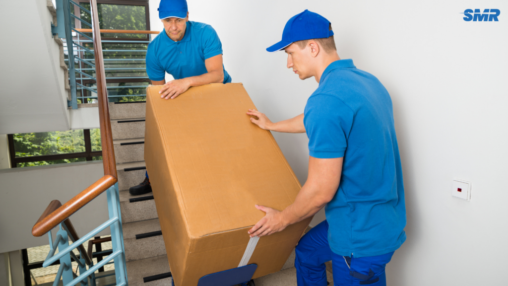 Office movers relocating desks and equipment in Golders Green