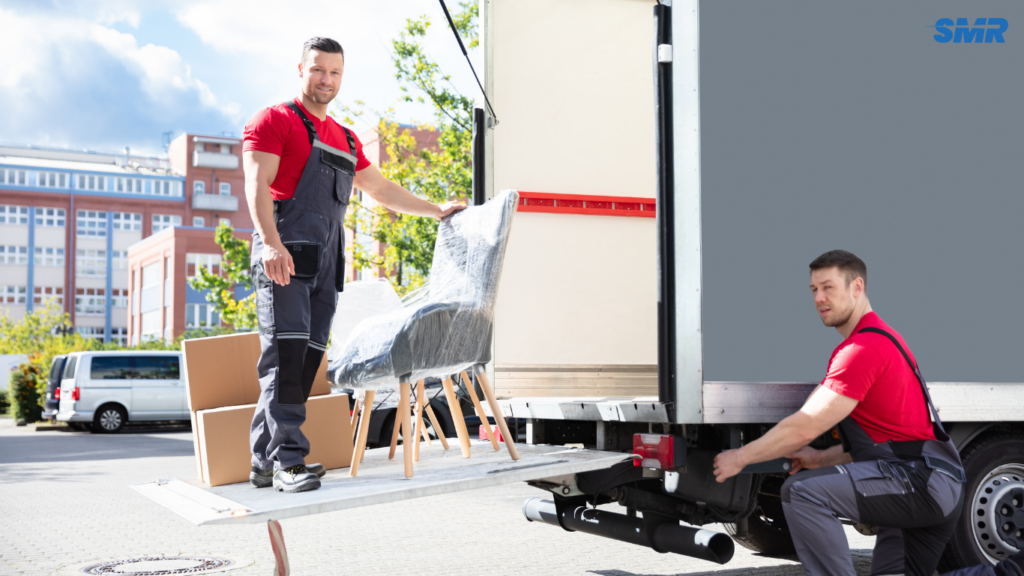 Man and van team unloading furniture in Gospel Oak NW3