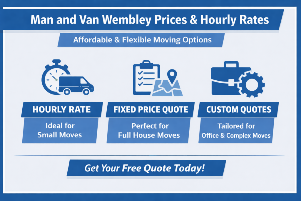 man and van Wembley prices hourly rate cheap man and van Wembley cost guide