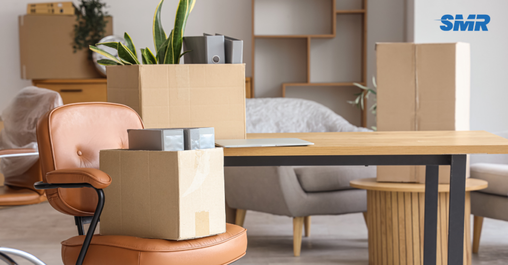 modern office packed for relocation in Gospel Oak NW3