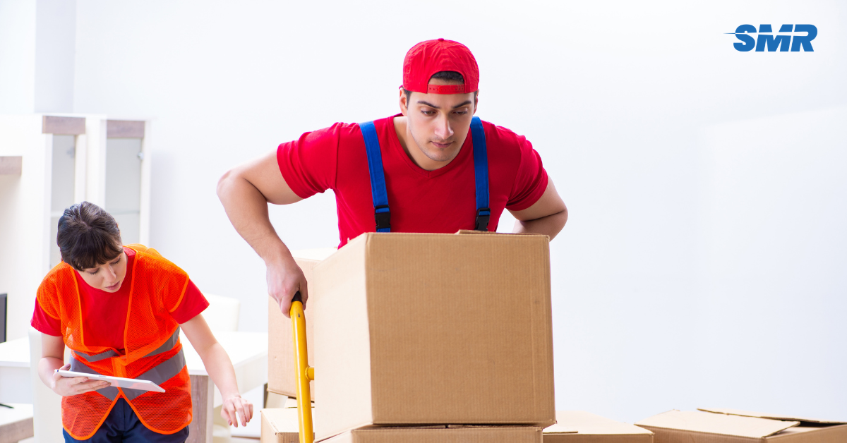 Same day man and van Peckham office removals van outside business premises