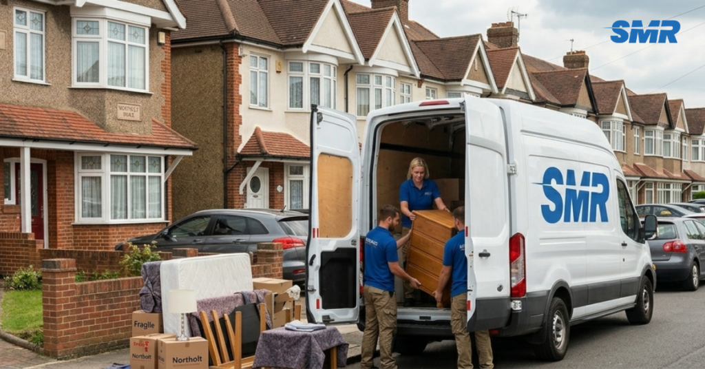 Man and van Northolt team loading furniture into removal van in Northolt UB5