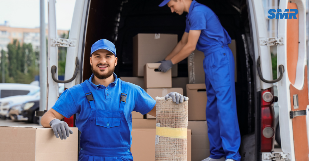 Man and van Kentish removals van loading boxes NW1 London