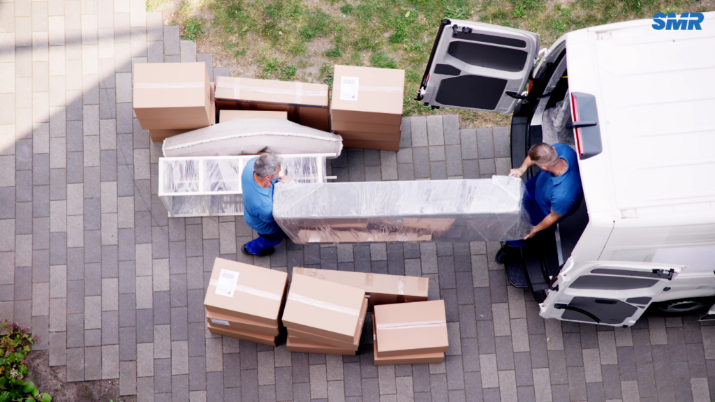 Office movers in Wood Green relocating office furniture and equipment into a van