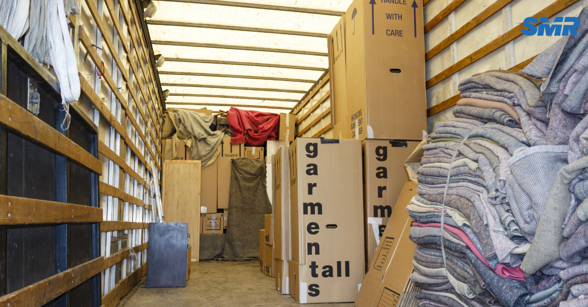 Removals van outside an office in Kilburn during business relocation