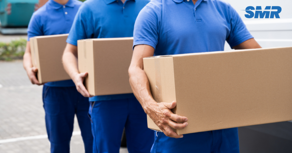 Mover loading furniture for a small man and van job in Chingford