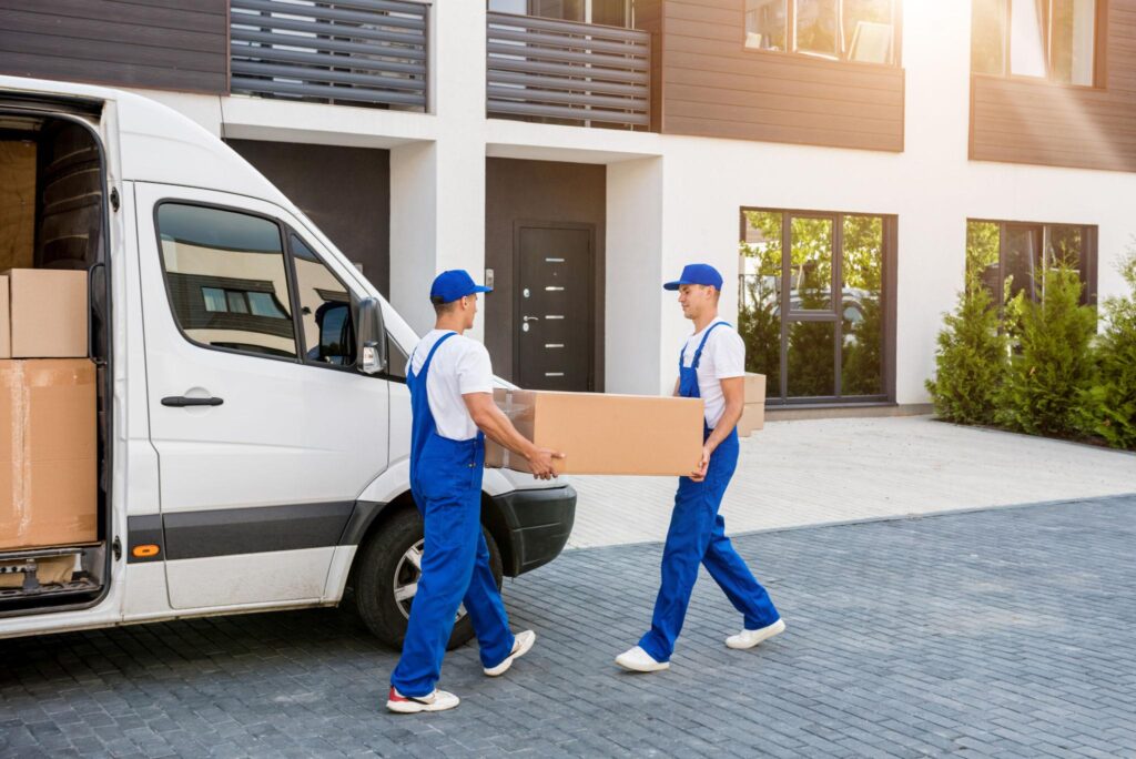 Professional Man and Van in Seven Sisters Unloading Furniture