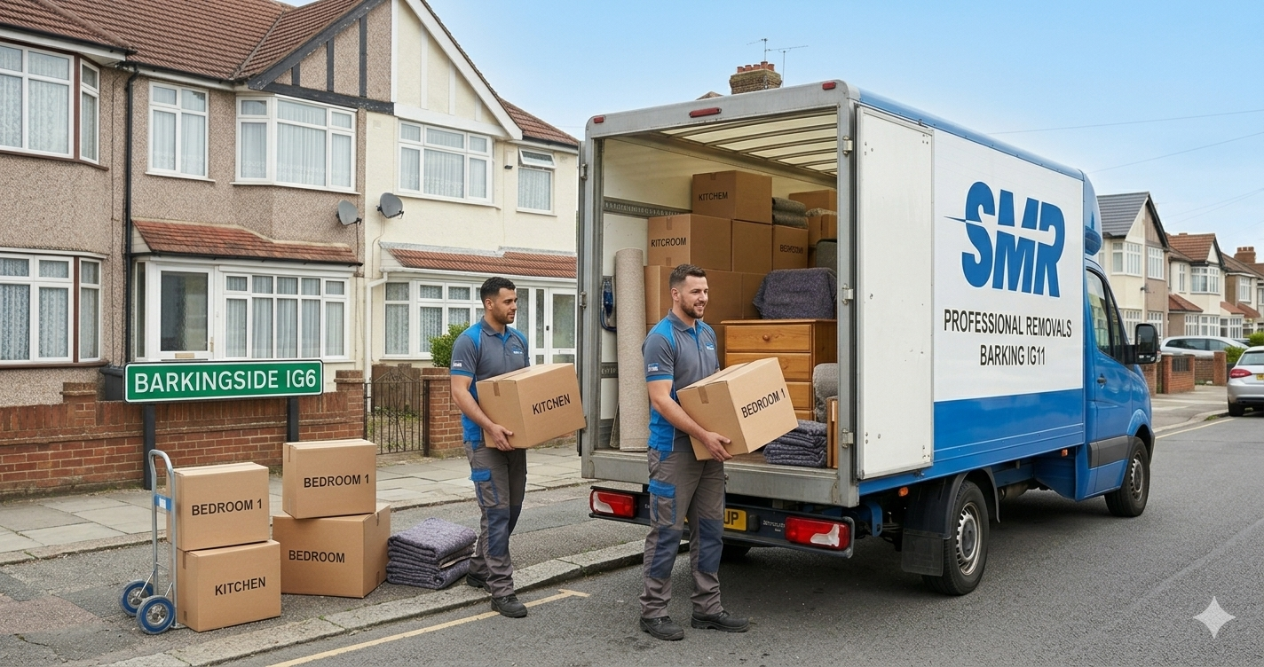 Man and Van Barkingside removals team helping with a local house move in IG6
