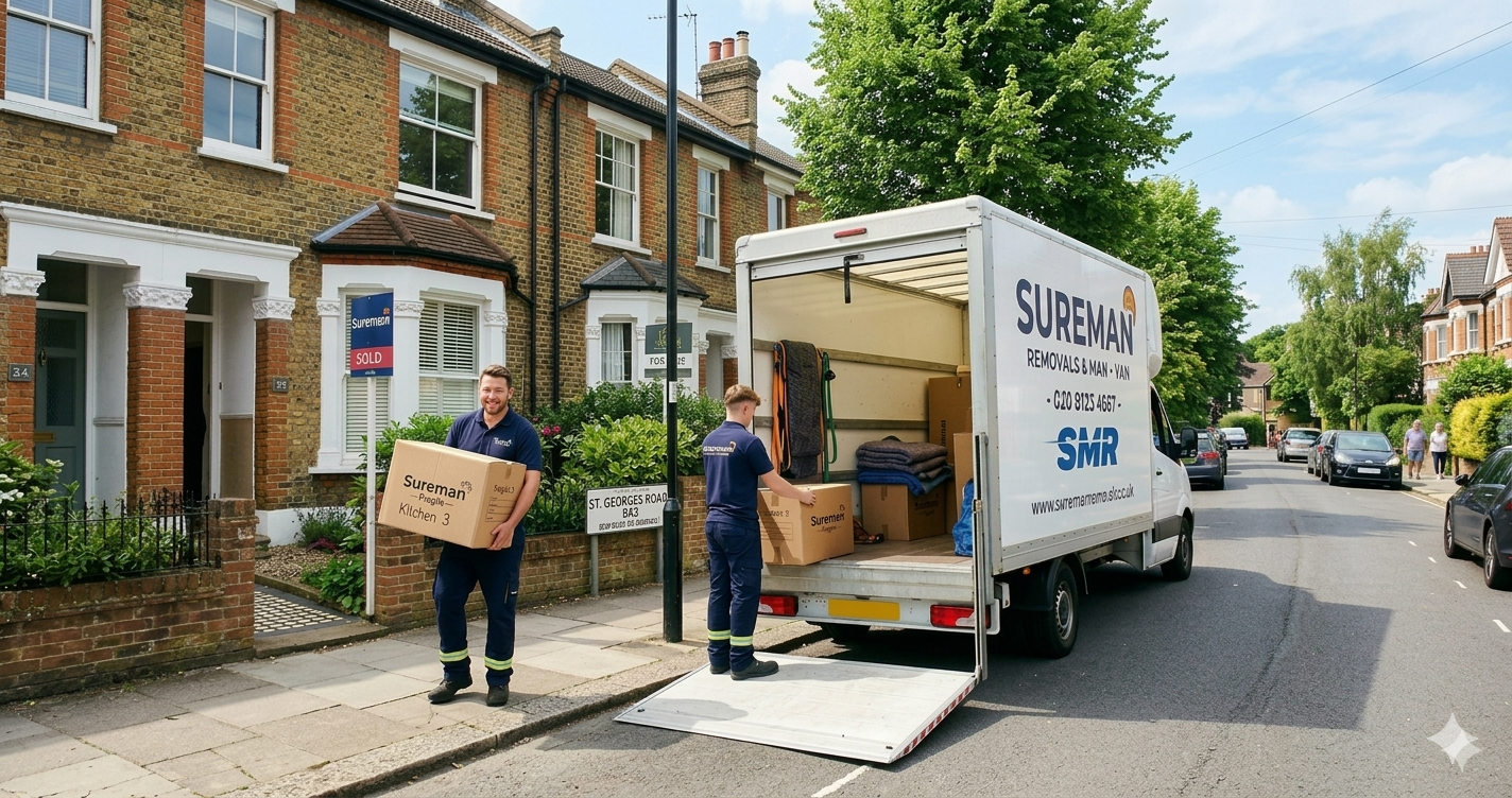 Man and Van Beckenham team helping with a local house move in BR3