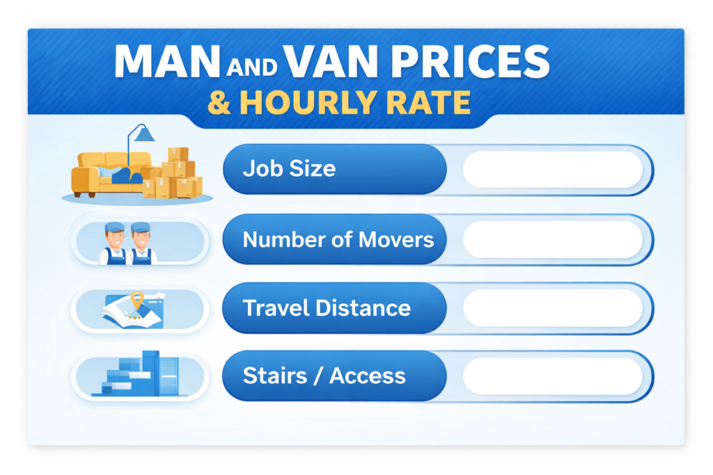 Infographic for Kensal Green NW10 Man and Van pricing