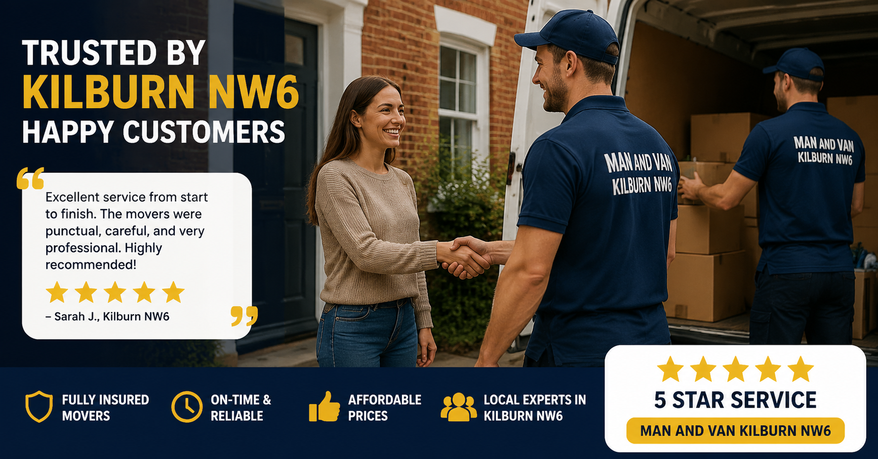 Satisfied customer with movers in Kilburn NW6