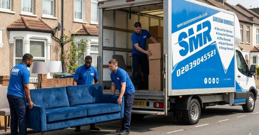 Man and Van Osterley team helping with a local house mov
