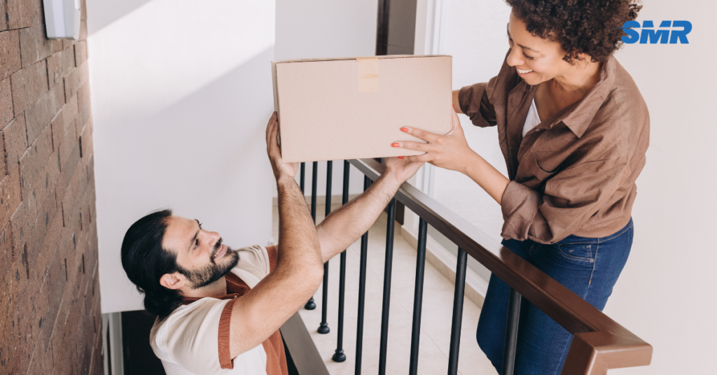 House removals flat removals and office removals SW11 London with wrapped boxes and furniture