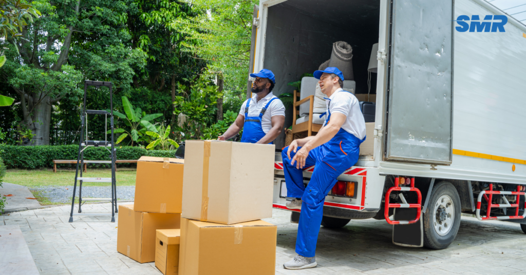 HA2 London removals team carefully loading furniture and boxes