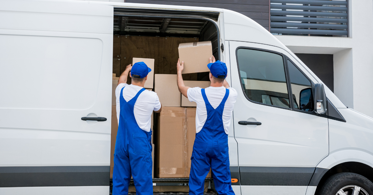 Professional Hornchurch man and van movers loading furniture