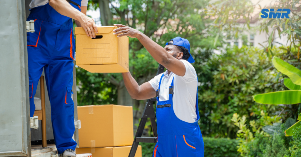 Man and Van TW18 London removals team helping with packed boxes