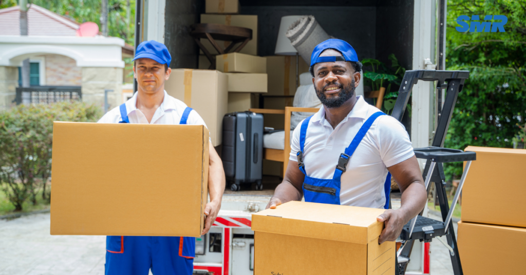 Man and Van TW20 London removals team helping with packed boxes